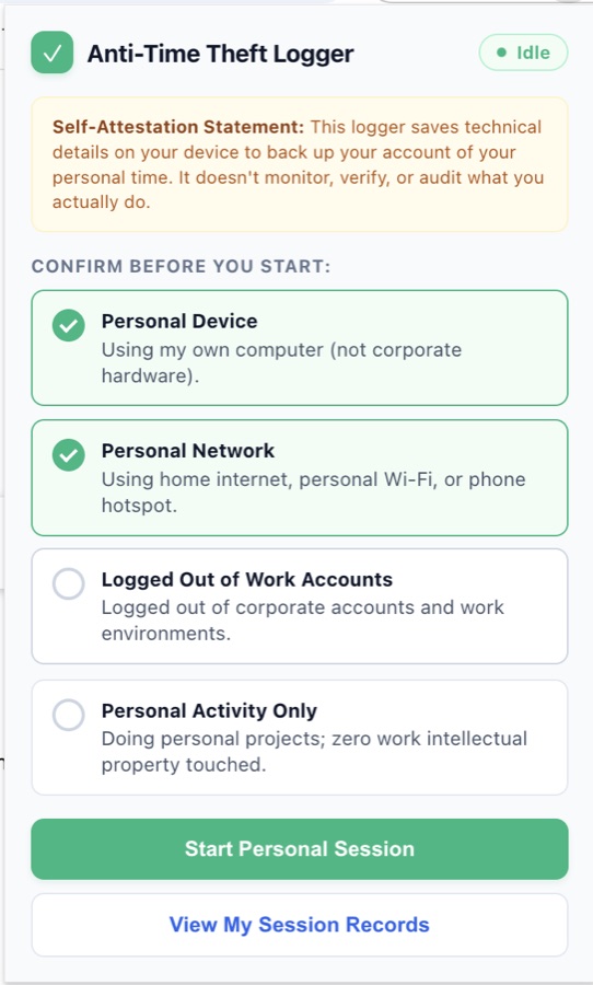 Anti-Time-Theft Logger